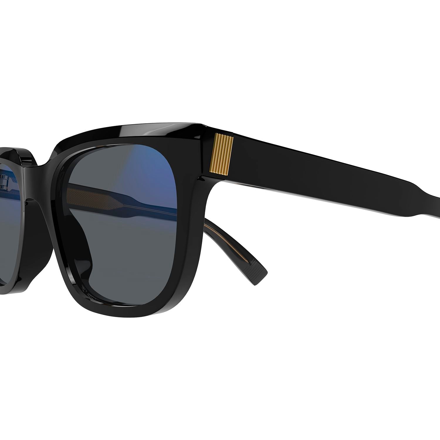 DU0002S Black recycled acetate Sunglasses - Shiny Solid Black