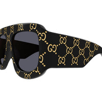 GG0983S Black recycled acetate Sunglasses - Shiny Solid Black