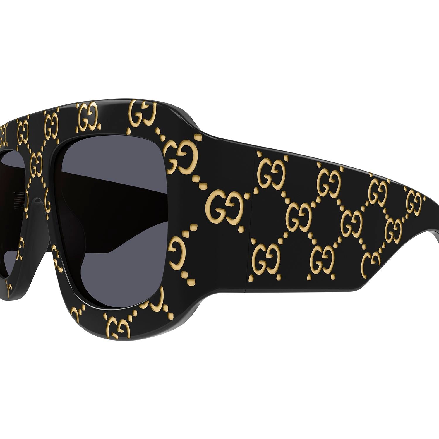 GG0983S Black recycled acetate Sunglasses - Shiny Solid Black
