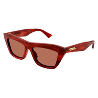 BV1121S Havana recycled acetate Sunglasses - Shiny Reddish Havana