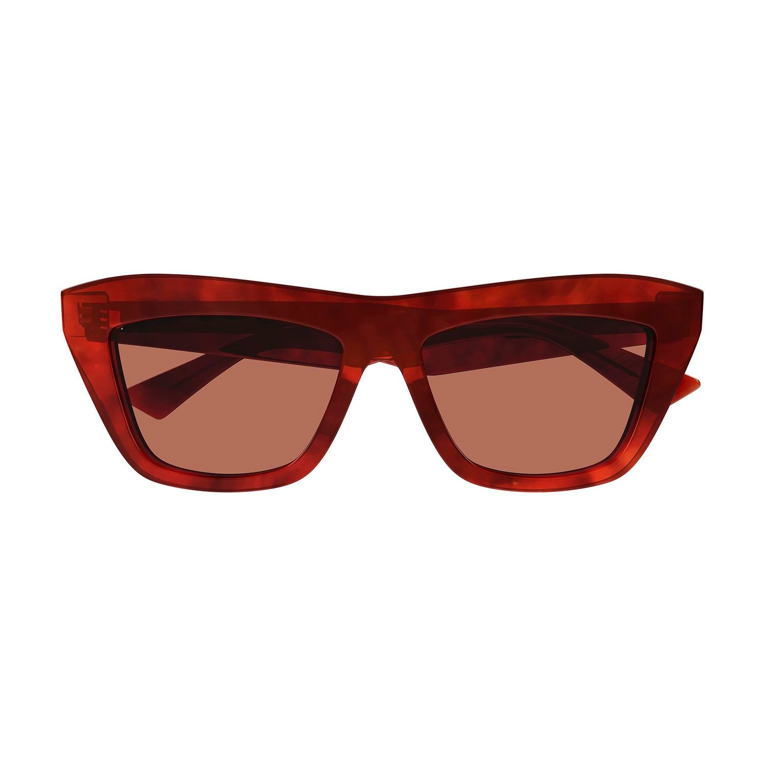 BV1121S Havana recycled acetate Sunglasses - Shiny Reddish Havana