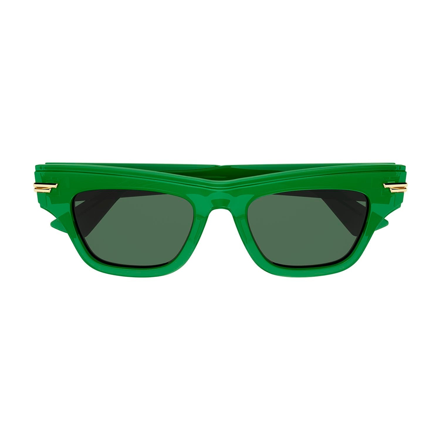 BV1122S Green recycled acetate Sunglasses - Shiny Transparent Green