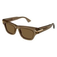 BV1122S Brown recycled acetate Sunglasses - Shiny Transparent Brown