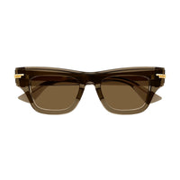 BV1122S Brown recycled acetate Sunglasses - Shiny Transparent Brown