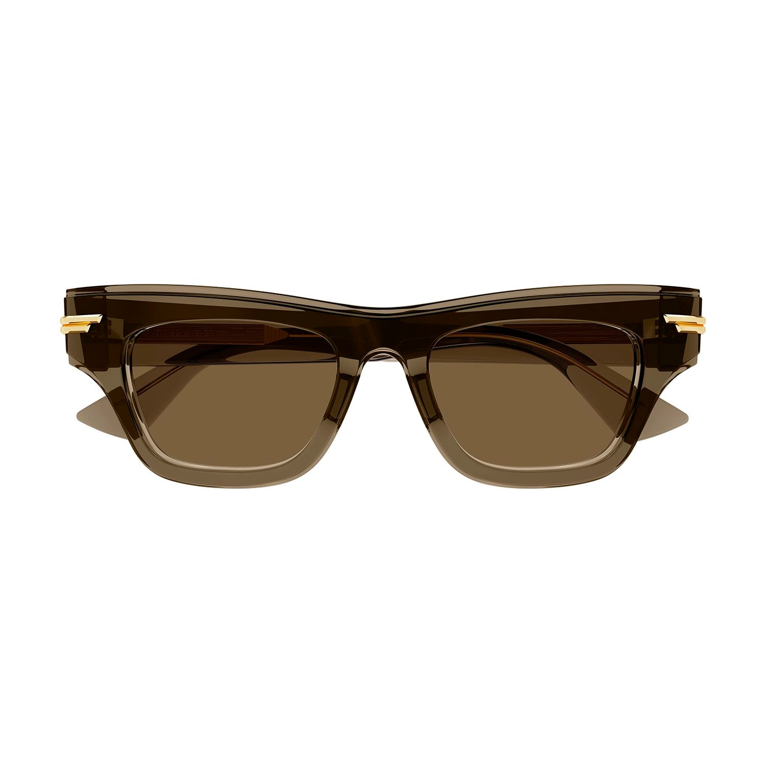 BV1122S Brown recycled acetate Sunglasses - Shiny Transparent Brown