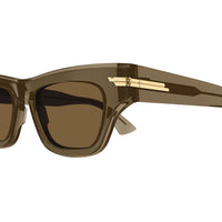 BV1122S Brown recycled acetate Sunglasses - Shiny Transparent Brown