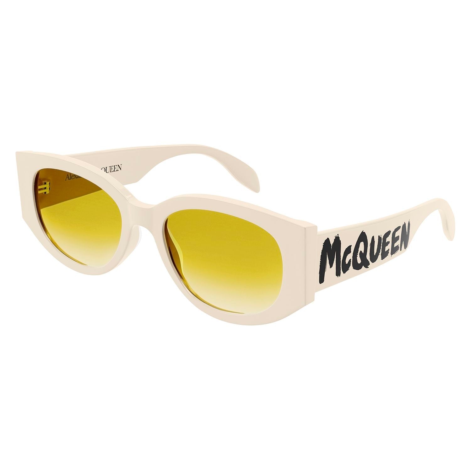 AM0330S White acetate Sunglasses - Shiny Solid Ivory