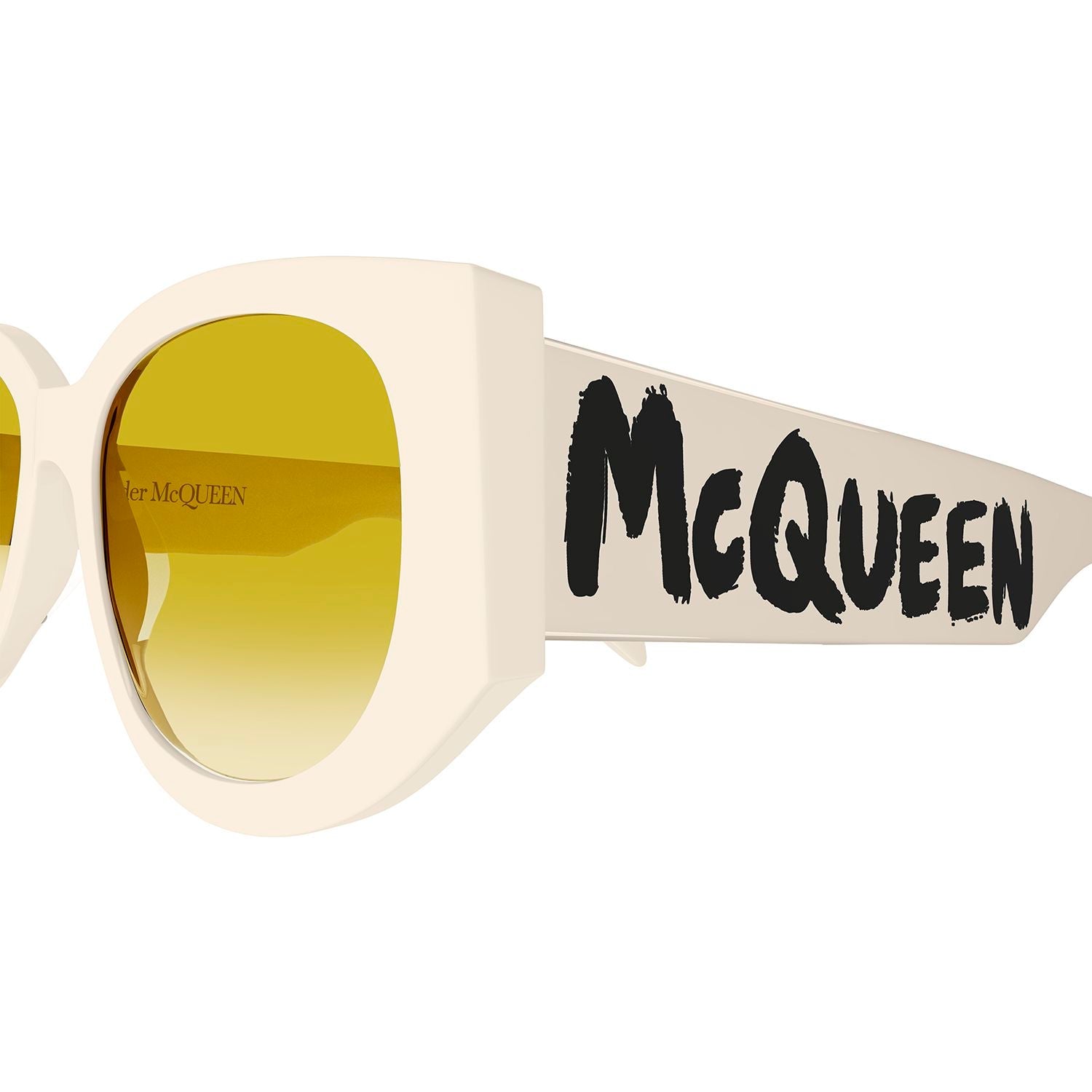 AM0330S White acetate Sunglasses - Shiny Solid Ivory