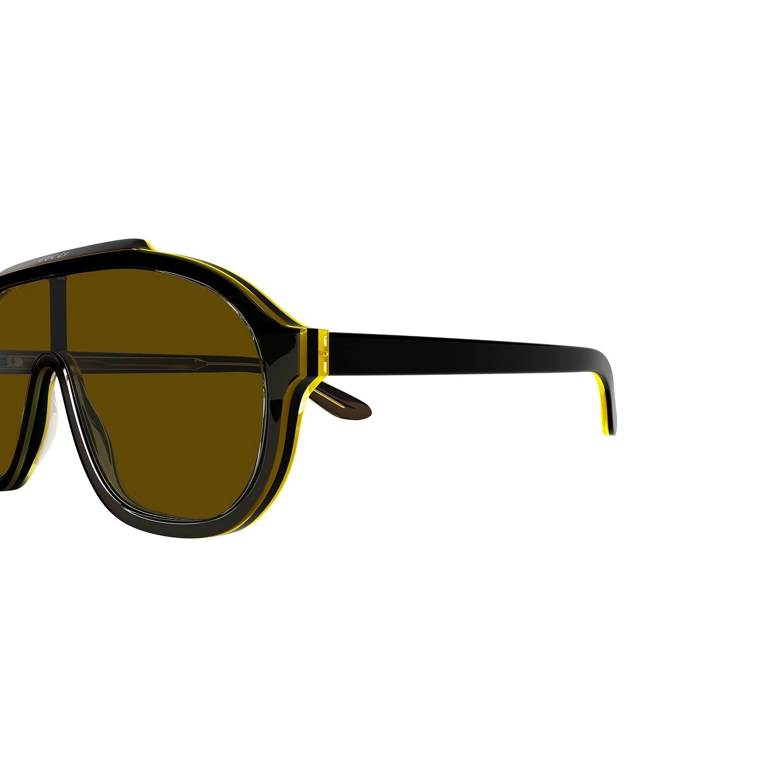 GG1038S Black acetate Sunglasses - Shiny Transparent Amber