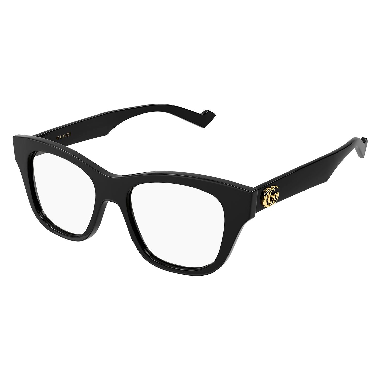 GG0999O Black recycled acetate Optical Frames - Shiny Solid Black