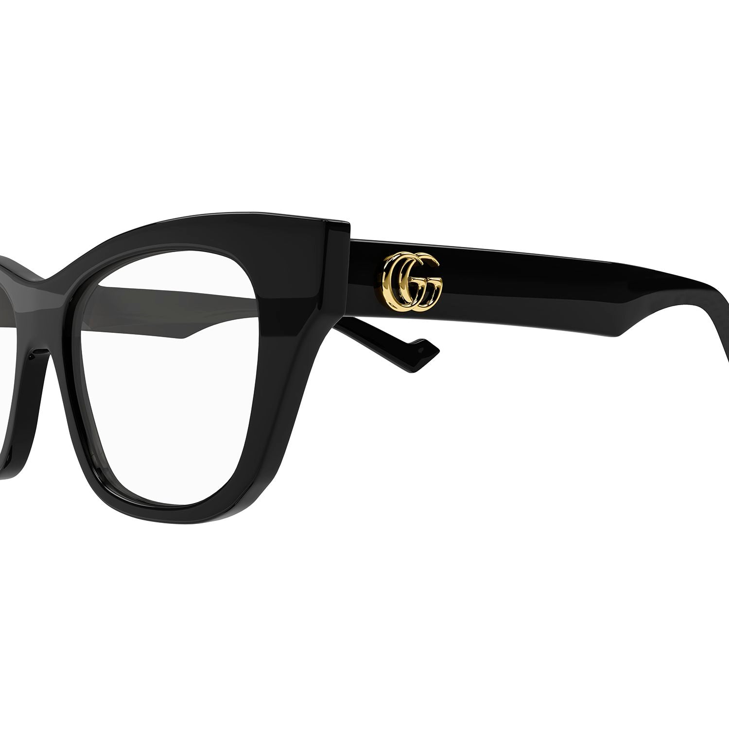 GG0999O Black recycled acetate Optical Frames - Shiny Solid Black