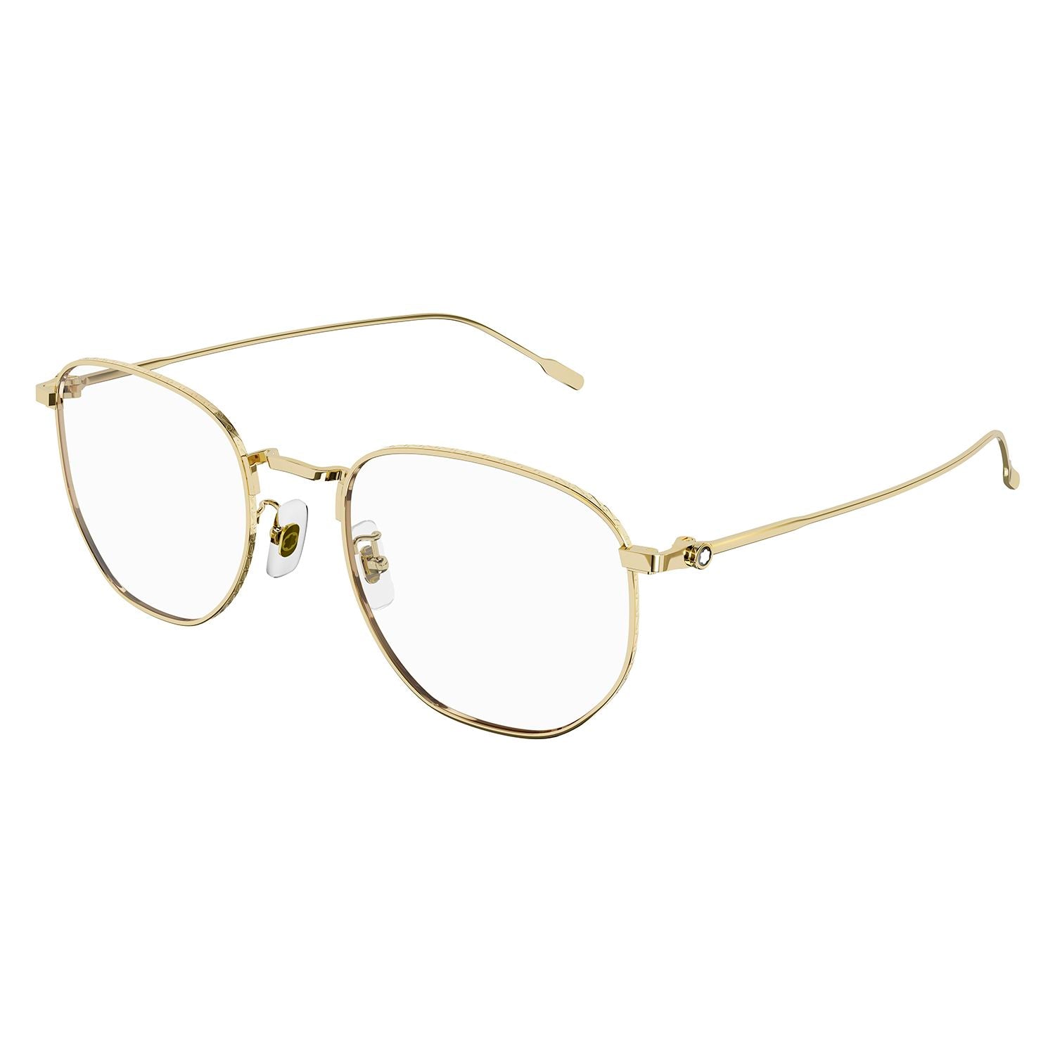 MB0213OA Gold metal Optical Frames - Shiny Light Gold