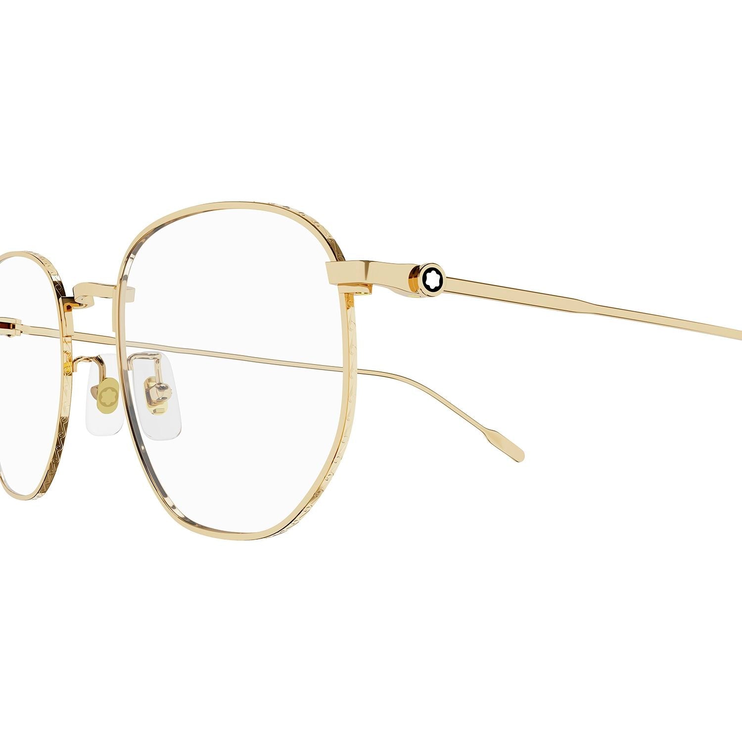 MB0213OA Gold metal Optical Frames - Shiny Light Gold