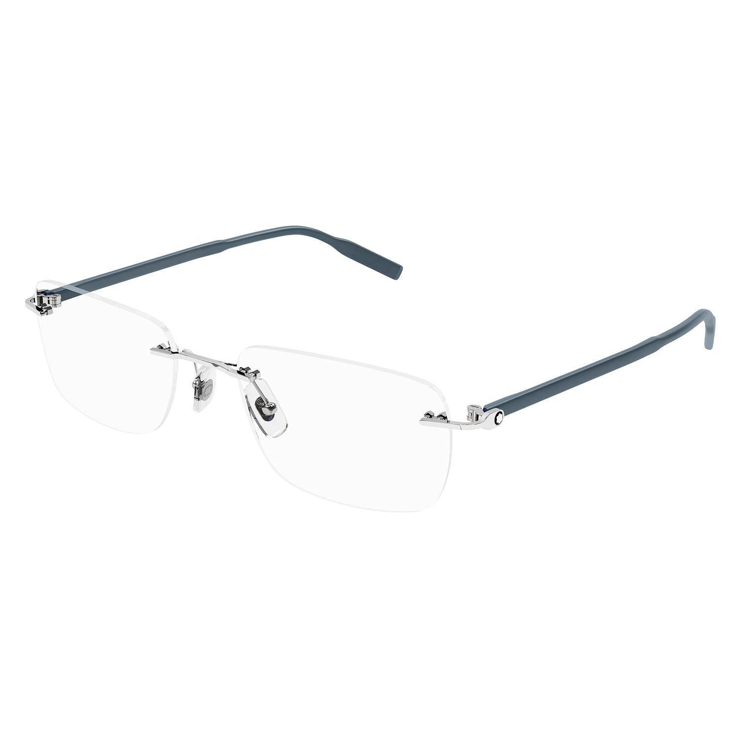 MB0221O Silver metal Optical Frames - Shiny Silver