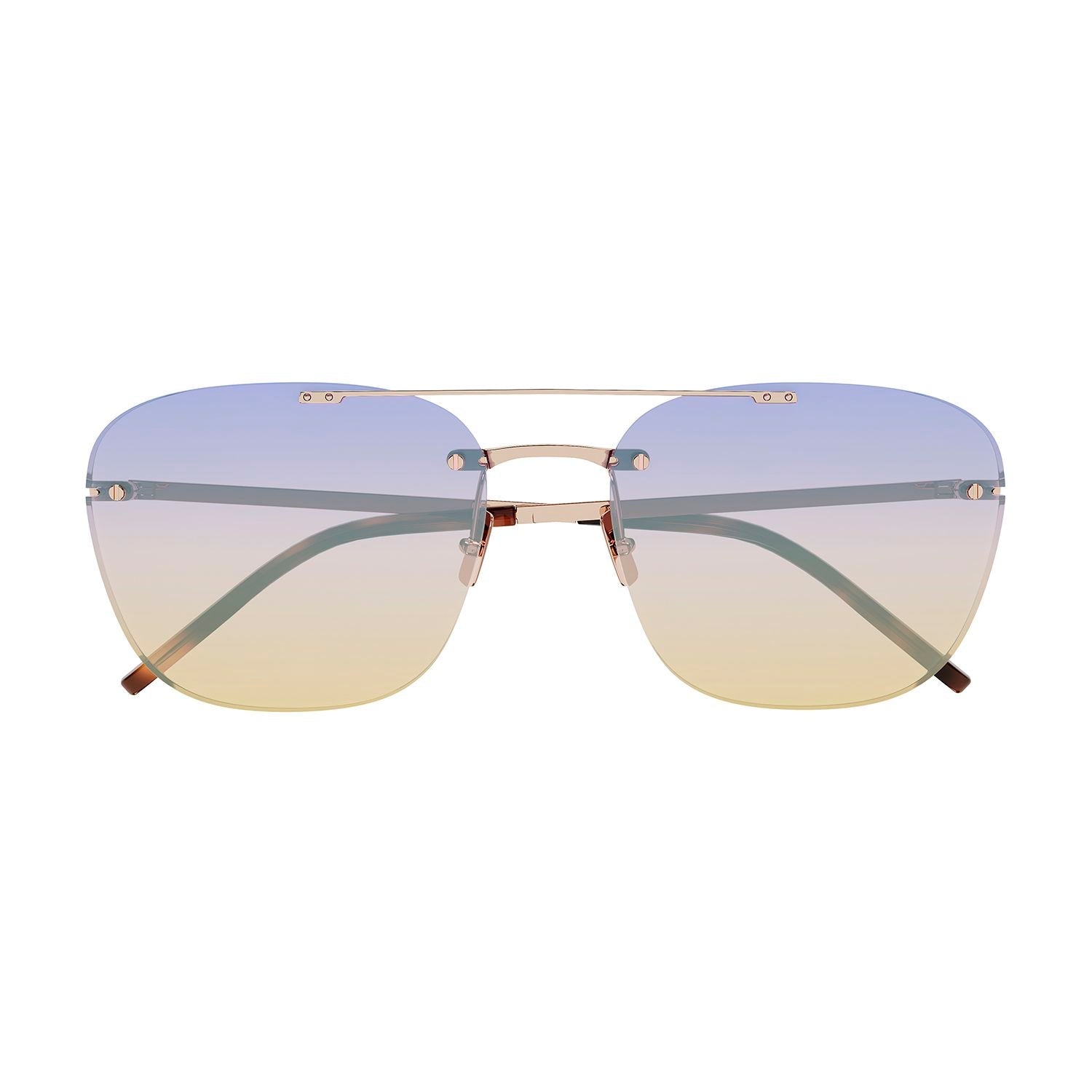SL 309 Rimless Gold metal Sunglasses - Shiny Red Gold