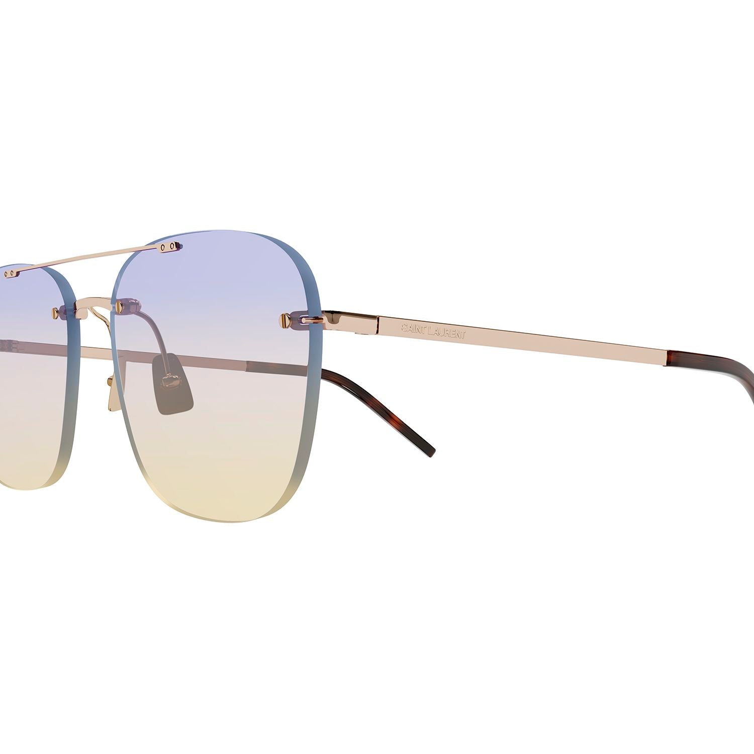 SL 309 Rimless Gold metal Sunglasses - Shiny Red Gold