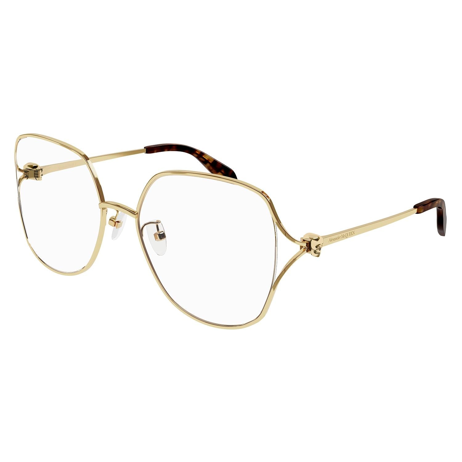 AM0368O Gold metal Optical Frames - Shiny Light Gold