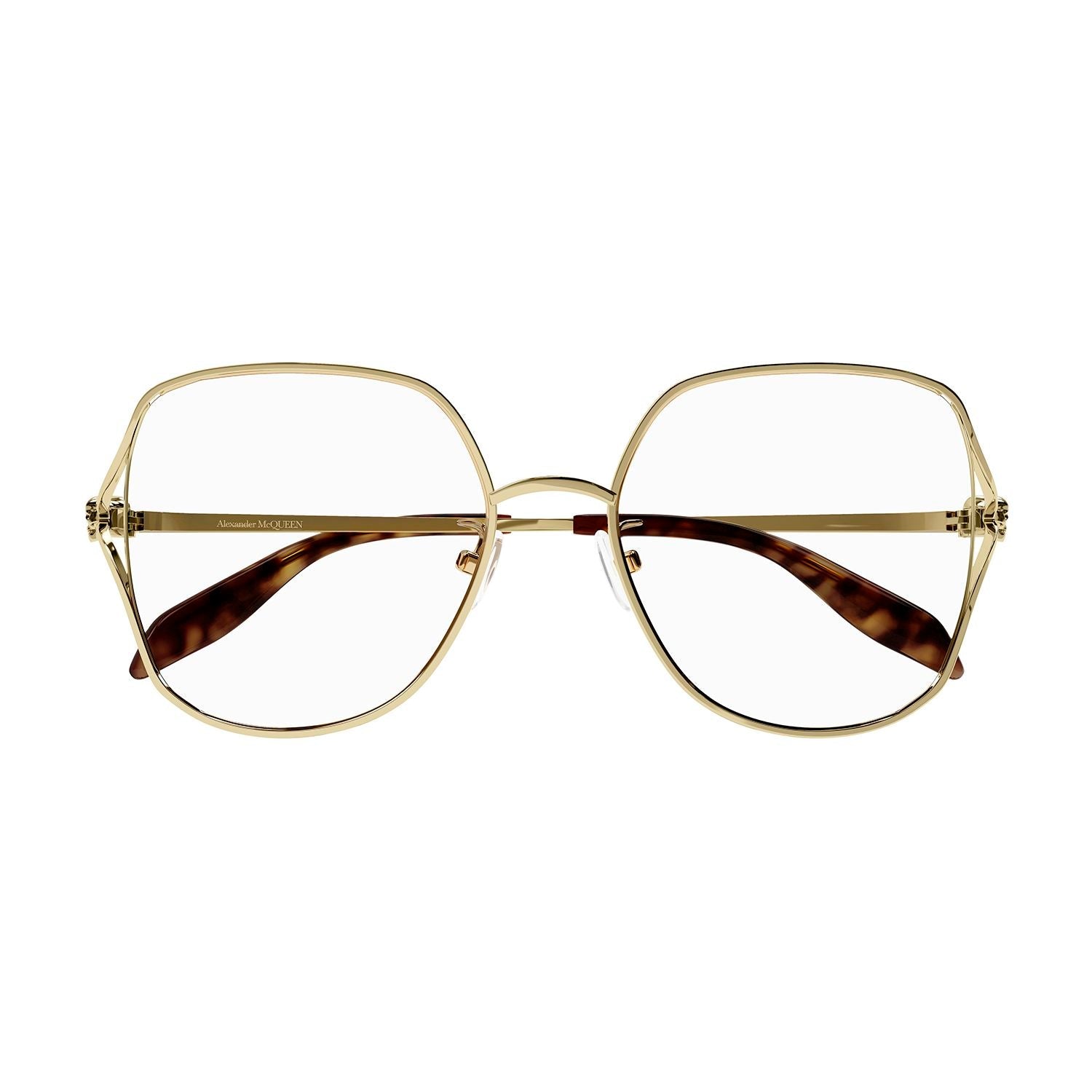 AM0368O Gold metal Optical Frames - Shiny Light Gold