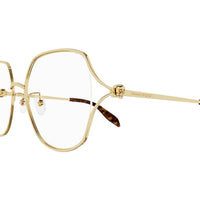 AM0368O Gold metal Optical Frames - Shiny Light Gold