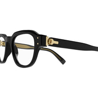DU0048O Black recycled acetate Optical Frames - Shiny Solid Black