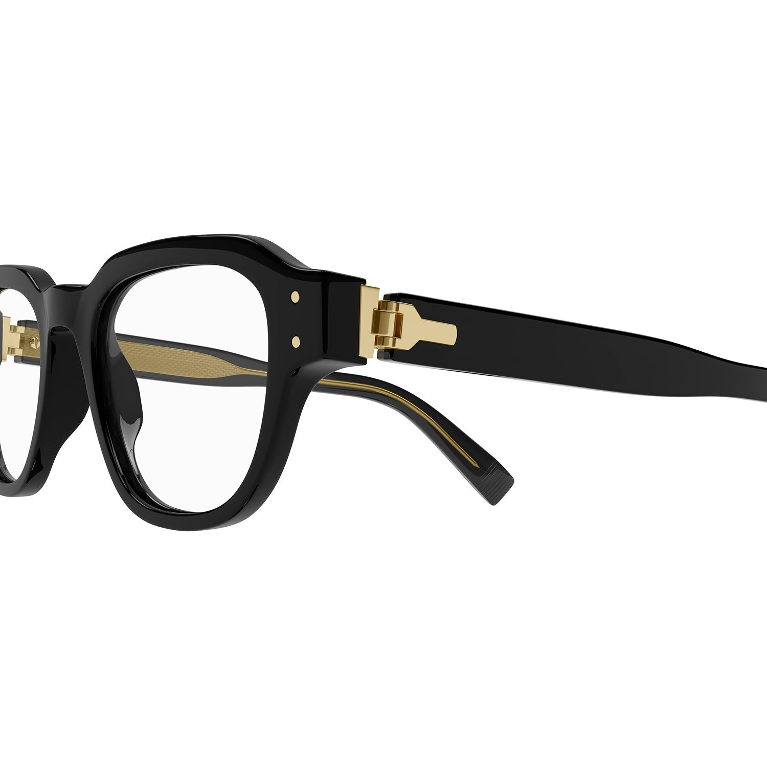 DU0048O Black recycled acetate Optical Frames - Shiny Solid Black