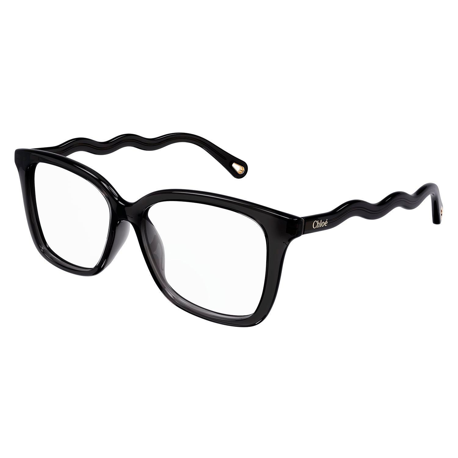 CH0090O Grey bio acetate Optical Frames - Shiny Transparent Grey
