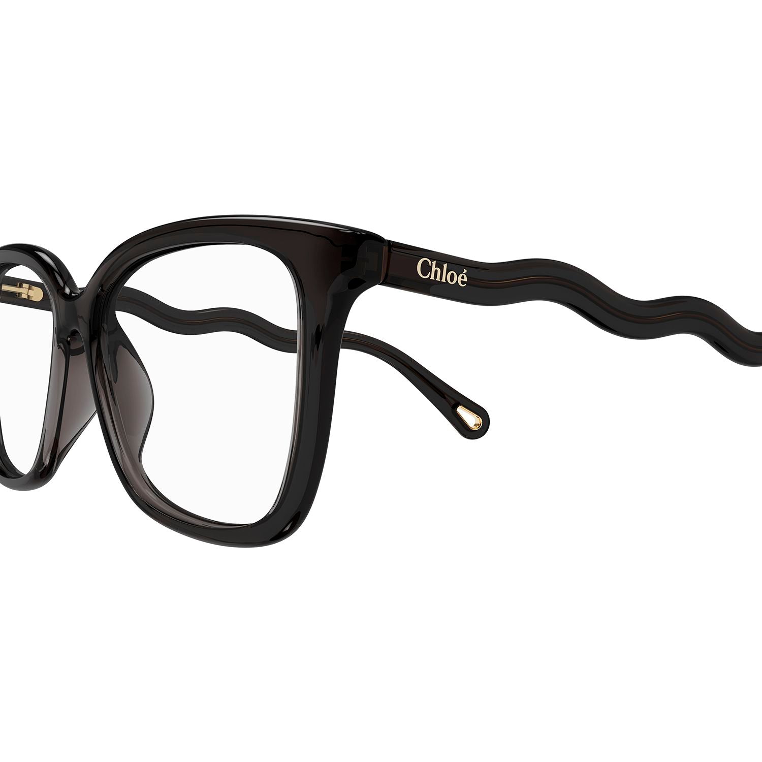 CH0090O Grey bio acetate Optical Frames - Shiny Transparent Grey