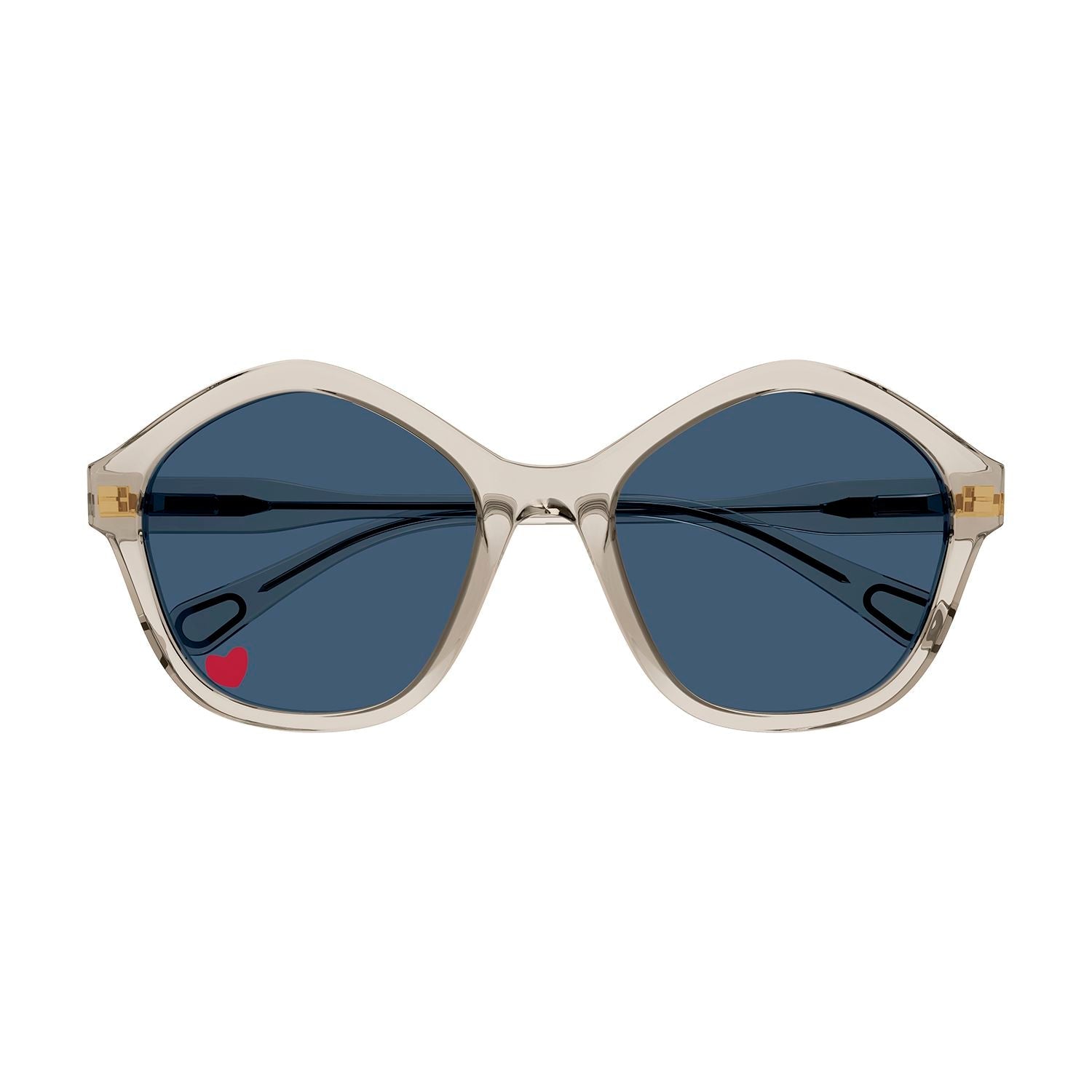 CC0010S Nude recycled acetate Sunglasses - Shiny Transparent Powder