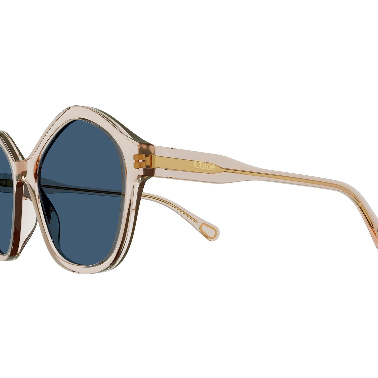 CC0010S Nude recycled acetate Sunglasses - Shiny Transparent Powder