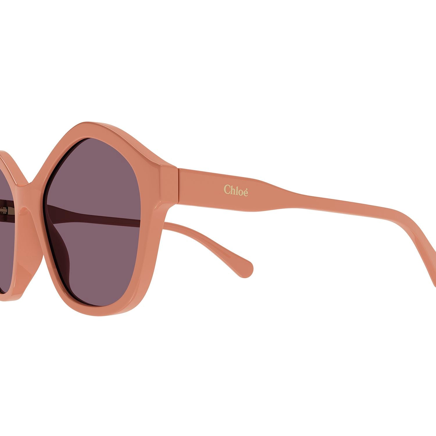 CC0010S Pink recycled acetate Sunglasses - Shiny Solid Dark Peach