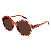 CC0010S Havana recycled acetate Sunglasses - Shiny Crystal & Red Orange Havana