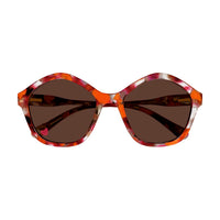 CC0010S Havana recycled acetate Sunglasses - Shiny Crystal & Red Orange Havana