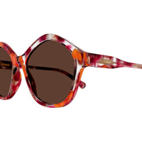 CC0010S Havana recycled acetate Sunglasses - Shiny Crystal & Red Orange Havana
