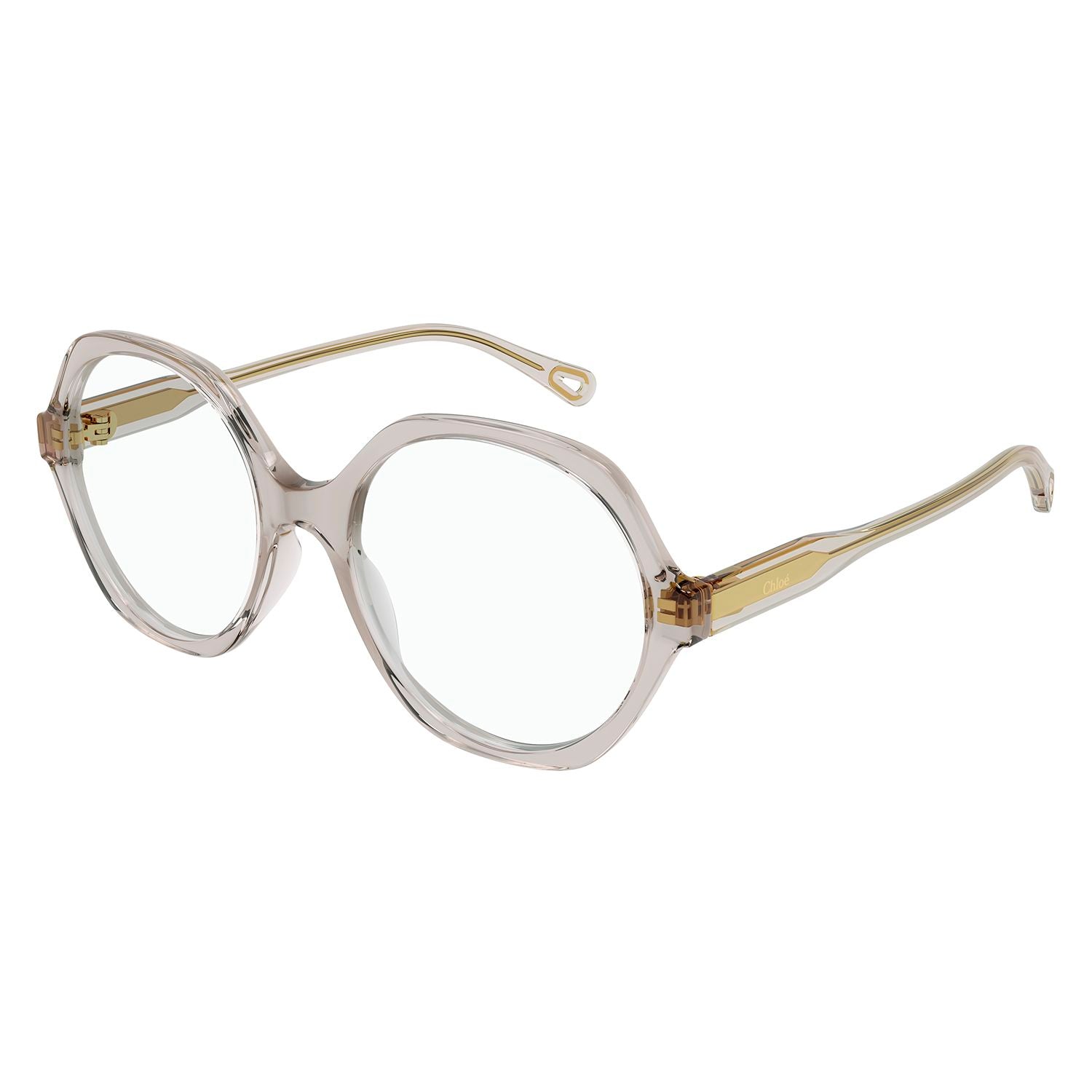 CH0083O Pink bio acetate Optical Frames - Shiny Transparent Light Pink