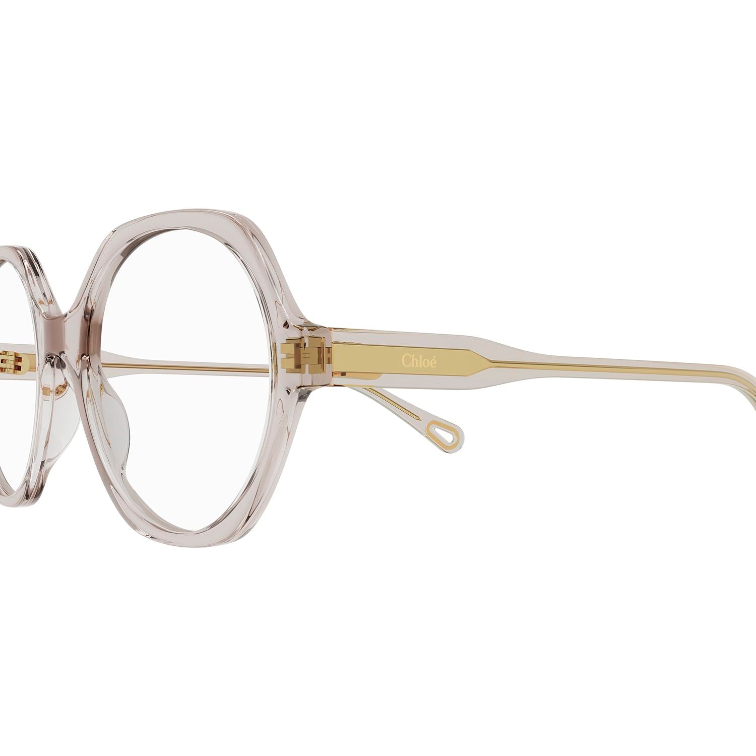 CH0083O Pink bio acetate Optical Frames - Shiny Transparent Light Pink