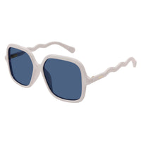 CC0009SA White acetate Sunglasses - Shiny Milky Light Oyster White