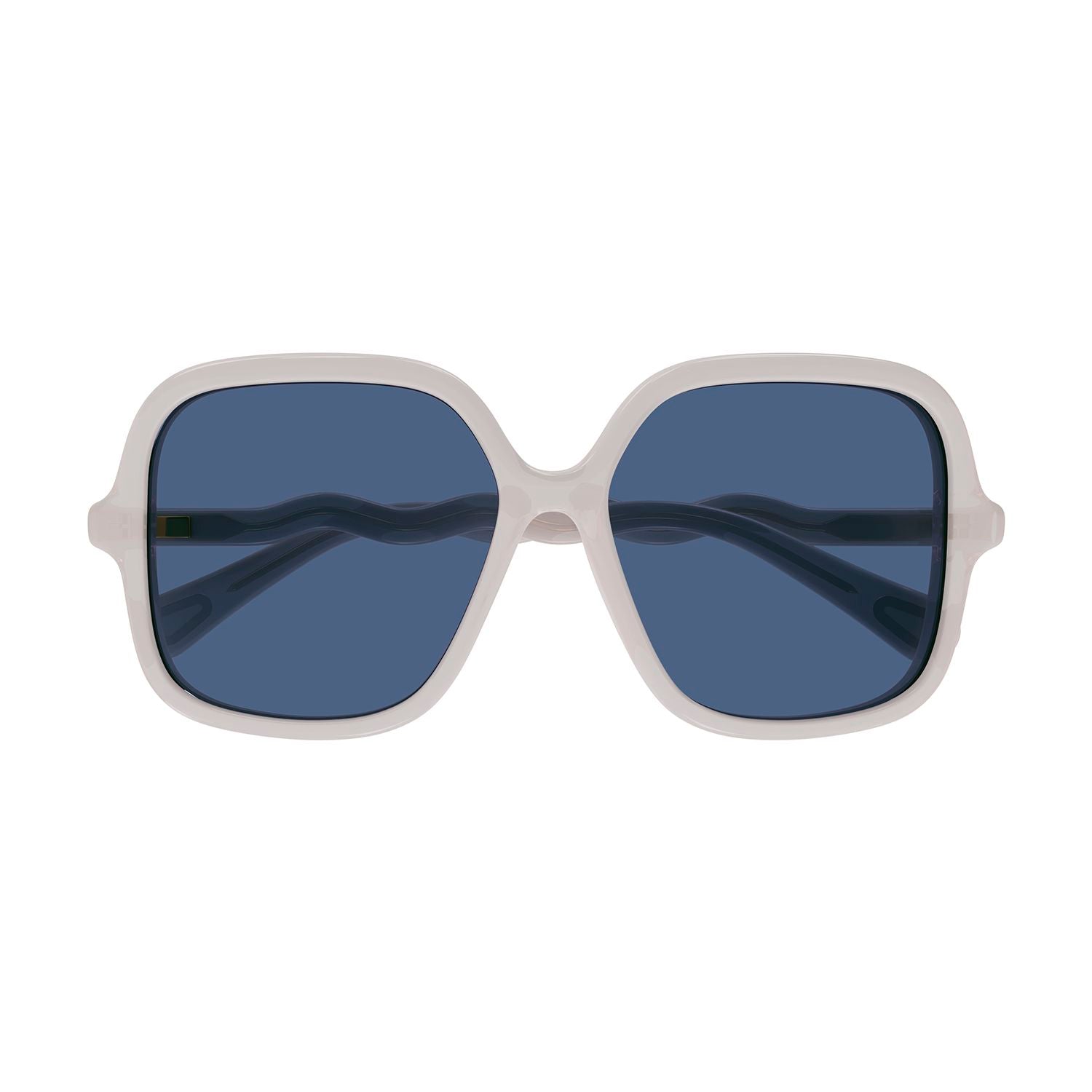 CC0009SA White acetate Sunglasses - Shiny Milky Light Oyster White