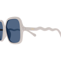 CC0009SA White acetate Sunglasses - Shiny Milky Light Oyster White