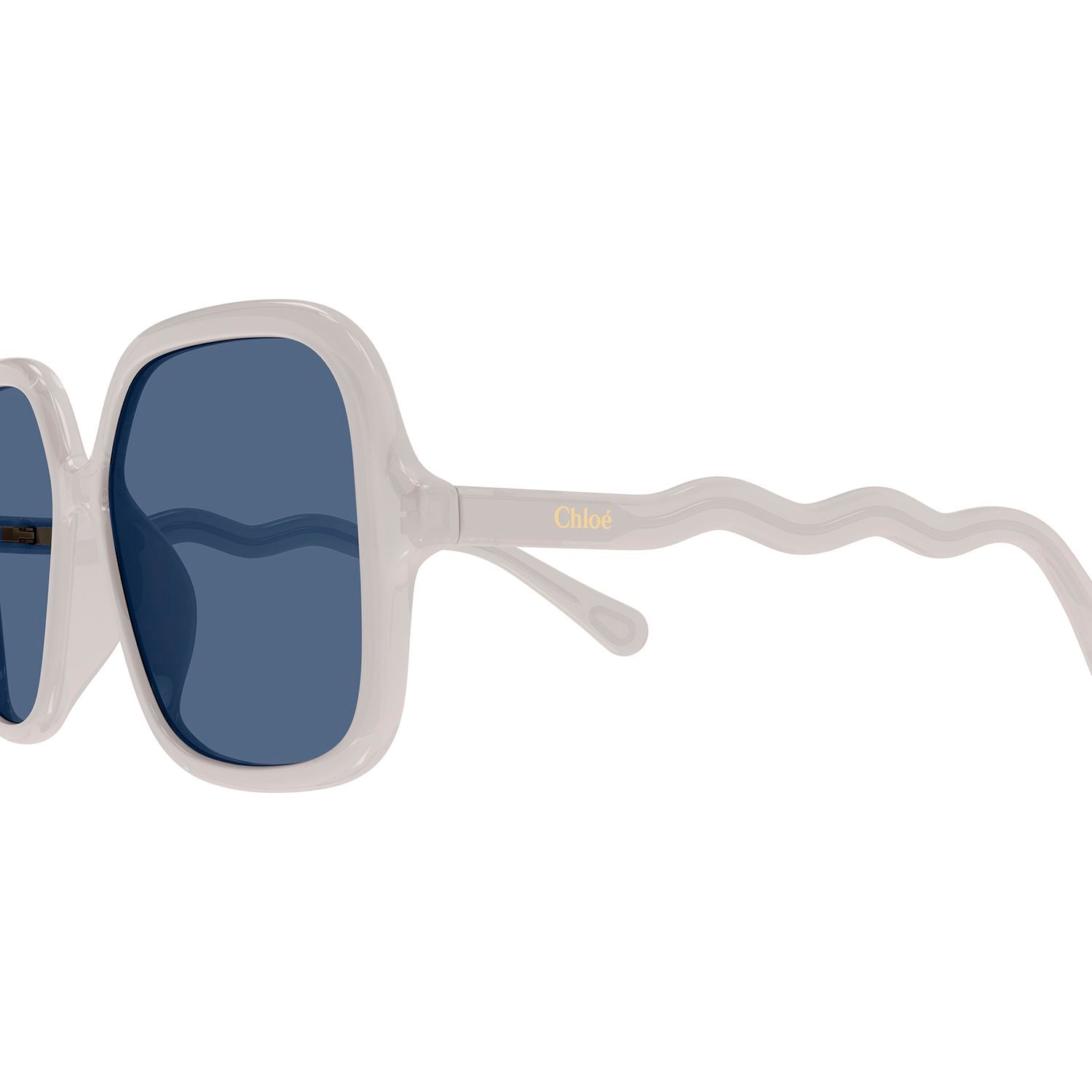 CC0009SA White acetate Sunglasses - Shiny Milky Light Oyster White