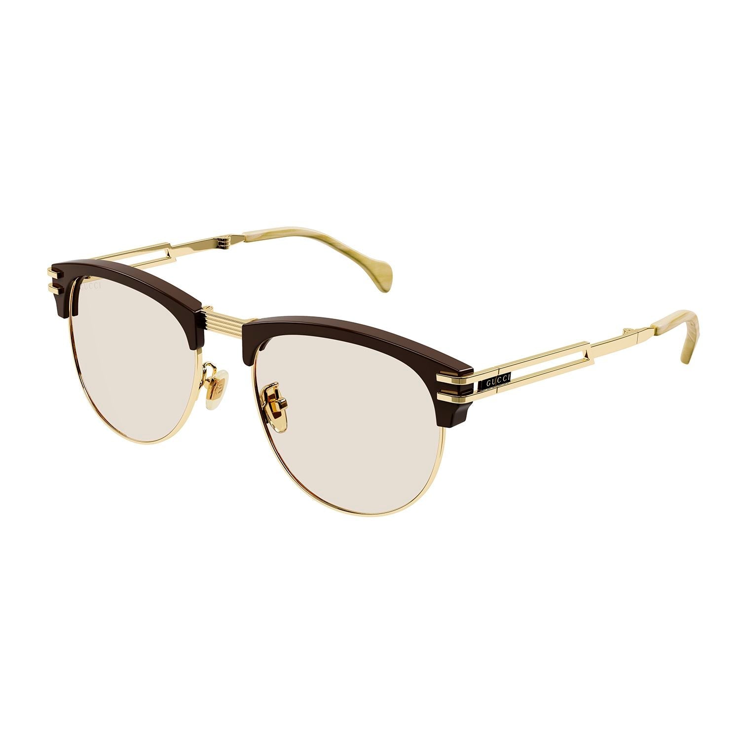 GG1107S Brown recycled acetate Sunglasses - Shiny Solid Light Hazelnut Ivory