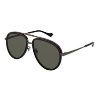 GG1097S Black metal Sunglasses - Shiny Black & Dark Ruthenium