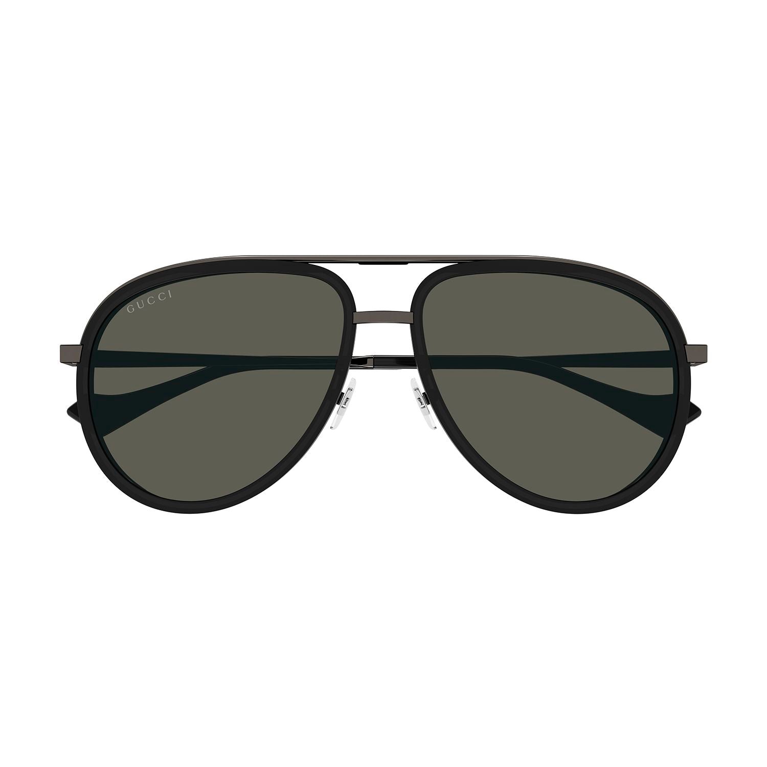 GG1097S Black metal Sunglasses - Shiny Black & Dark Ruthenium