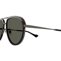 GG1097S Black metal Sunglasses - Shiny Black & Dark Ruthenium