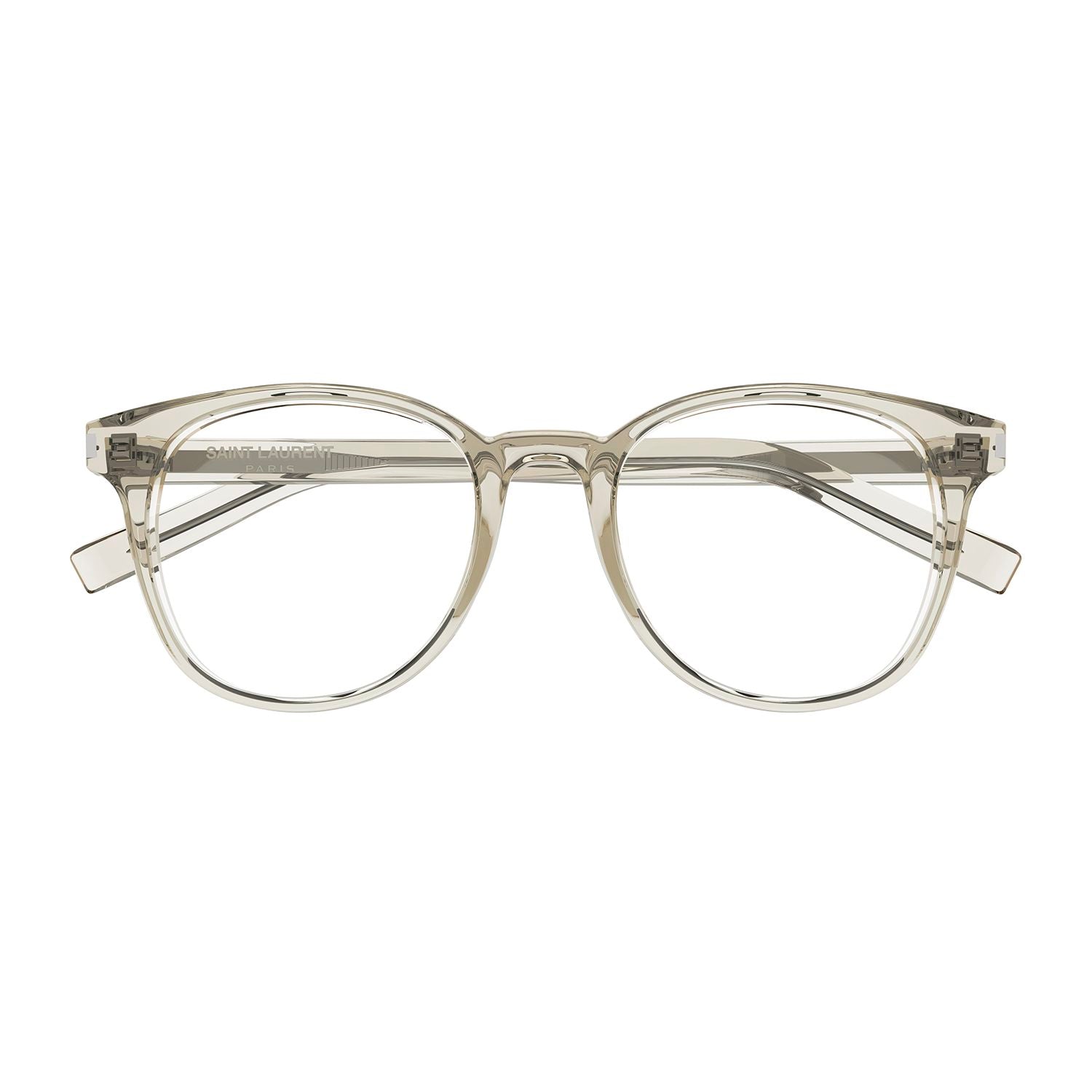 SL 523 Beige recycled acetate Optical Frames - Shiny Transparent Cream