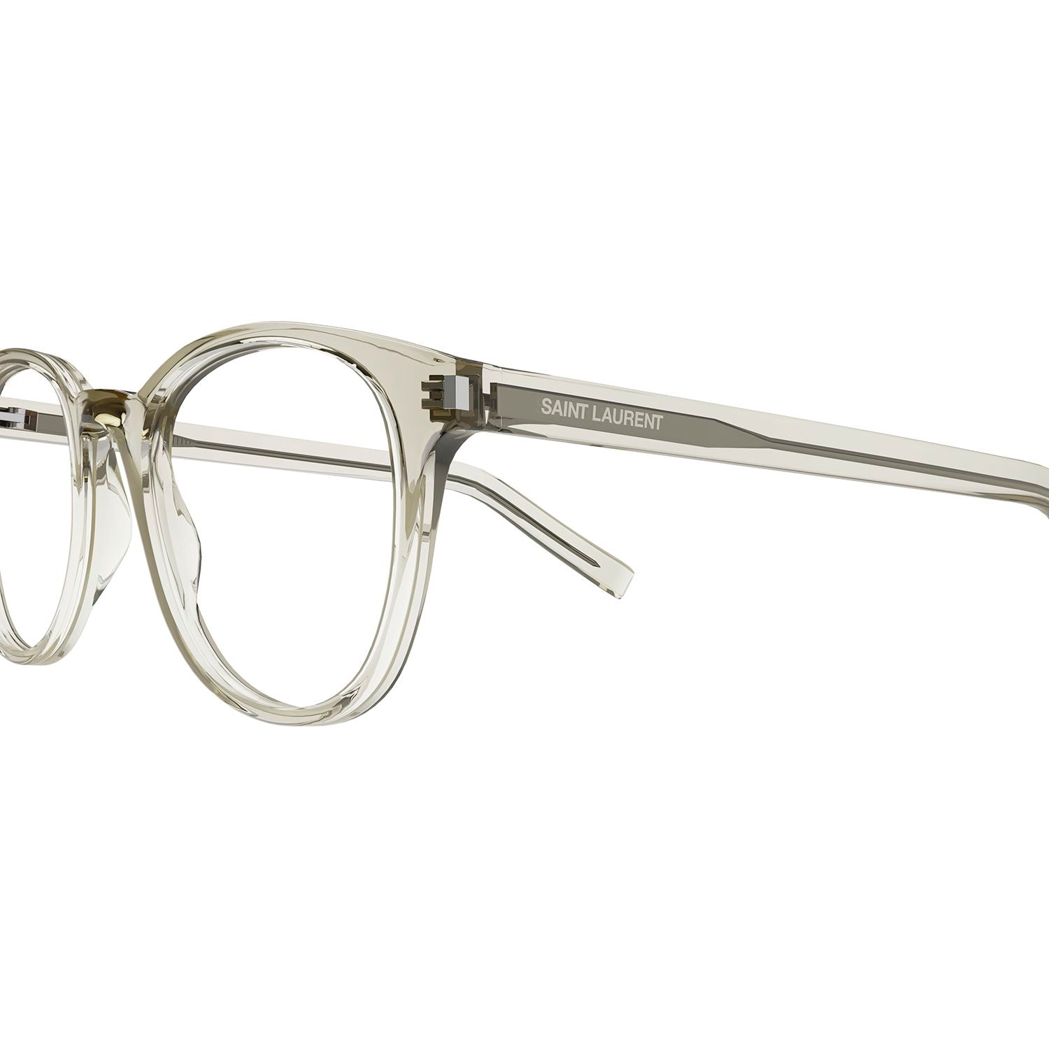 SL 523 Beige recycled acetate Optical Frames - Shiny Transparent Cream