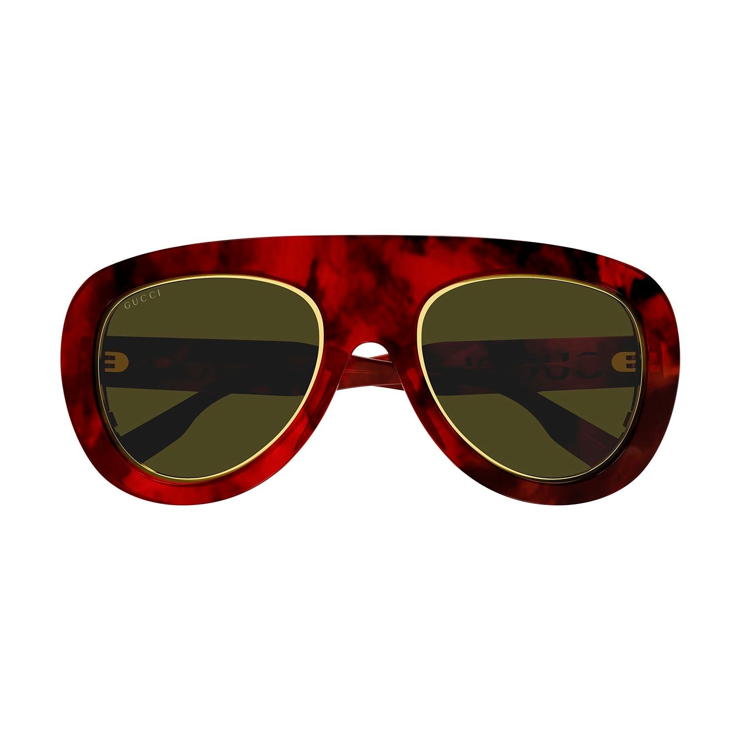 GG1152S Havana acetate Sunglasses - Shiny Red Havana