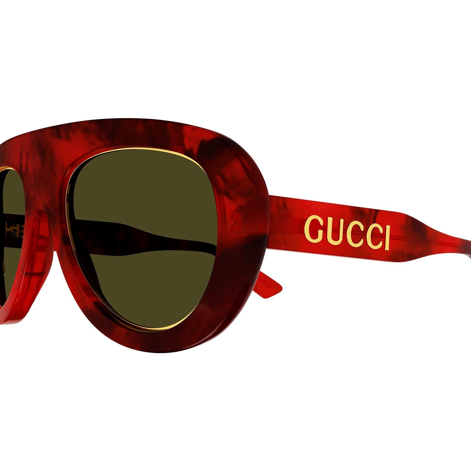 GG1152S Havana acetate Sunglasses - Shiny Red Havana