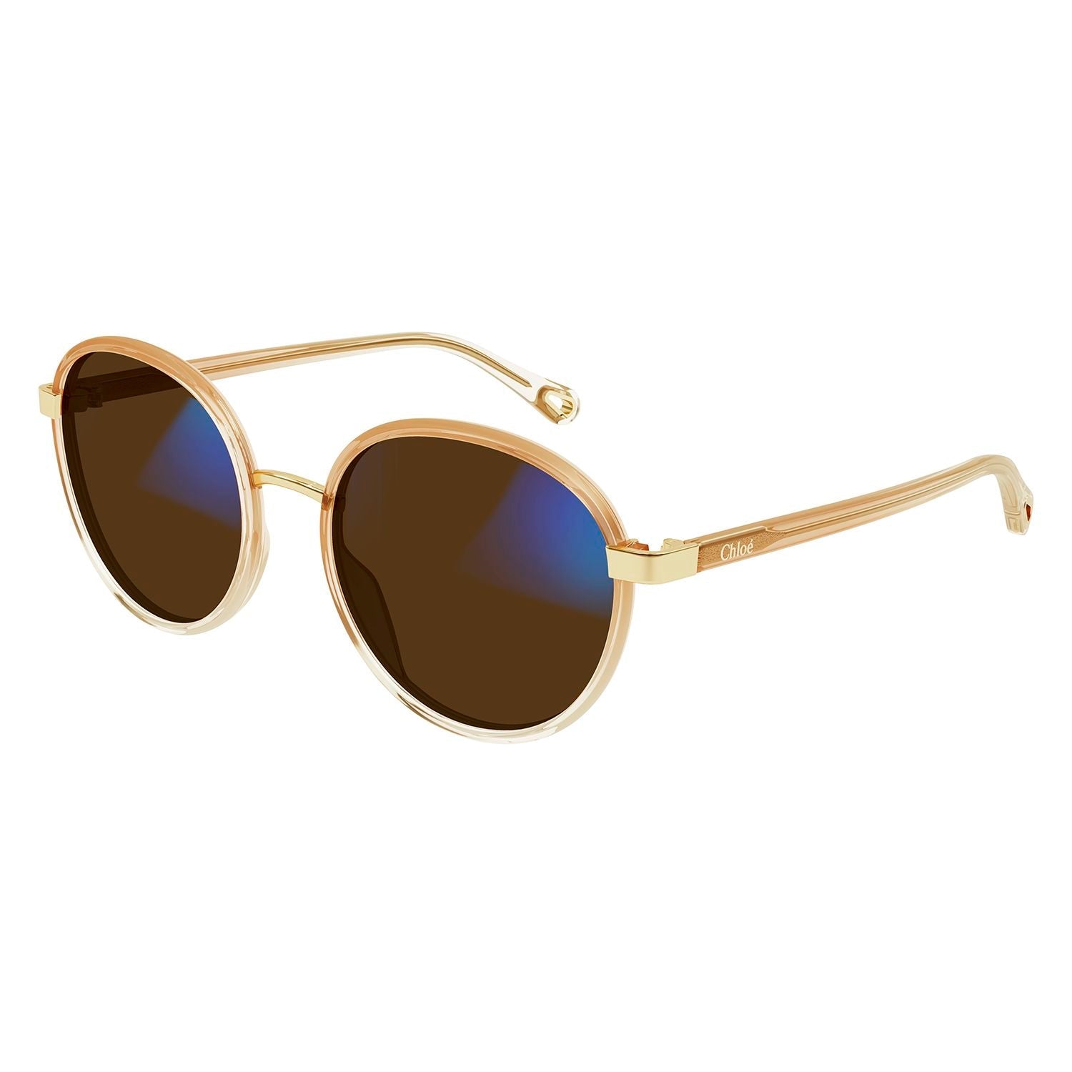 CH0033S Orange injection Sunglasses - Shiny Gradient Trasparent & Apricot