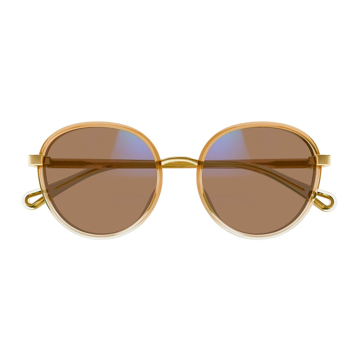 CH0033S Orange injection Sunglasses - Shiny Gradient Trasparent & Apricot