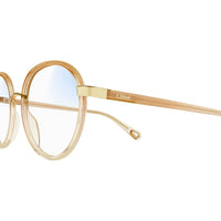 CH0033S Orange injection Sunglasses - Shiny Gradient Trasparent & Apricot